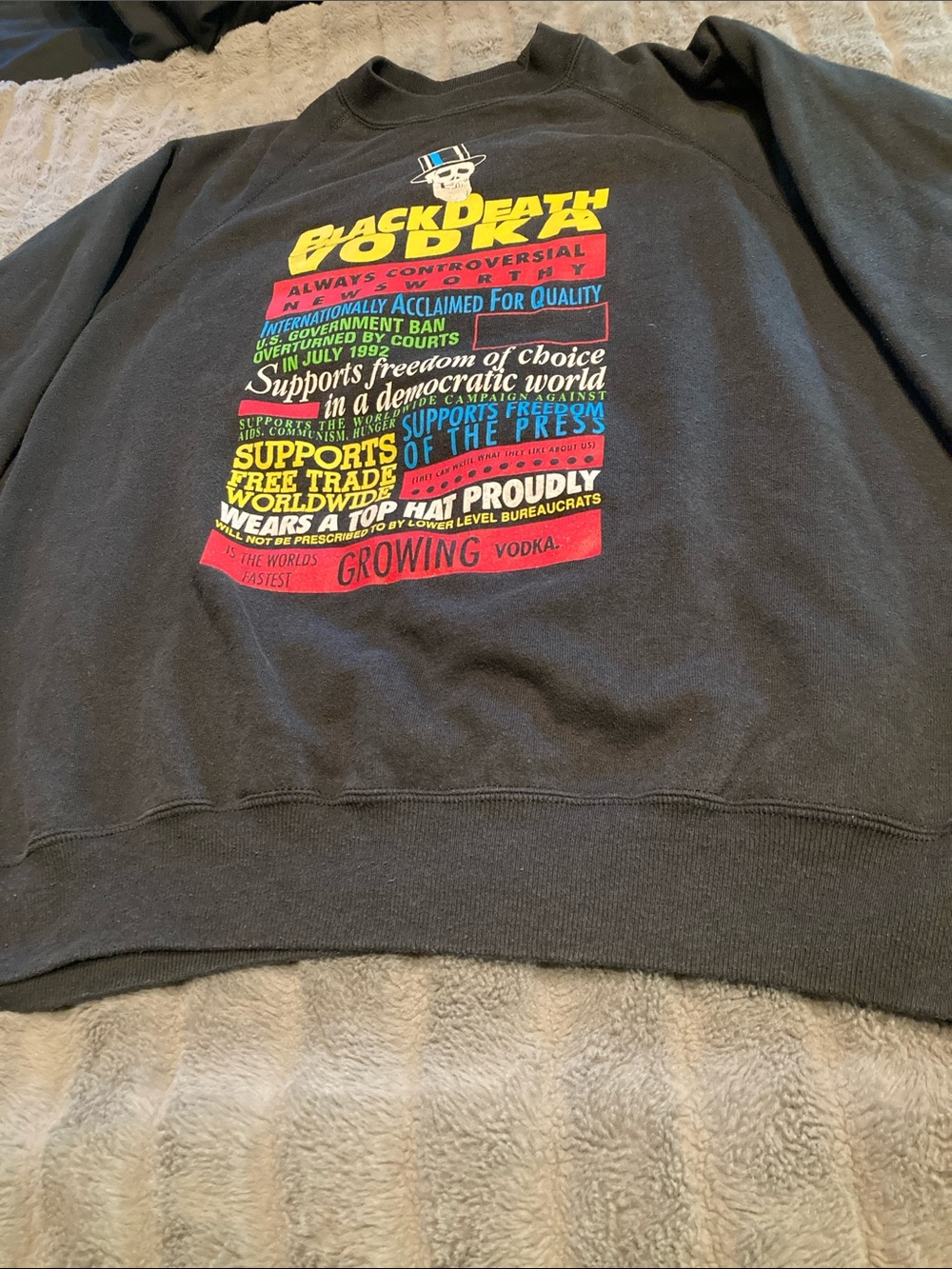 Vintage Black Death Vodka Sweatshirt
